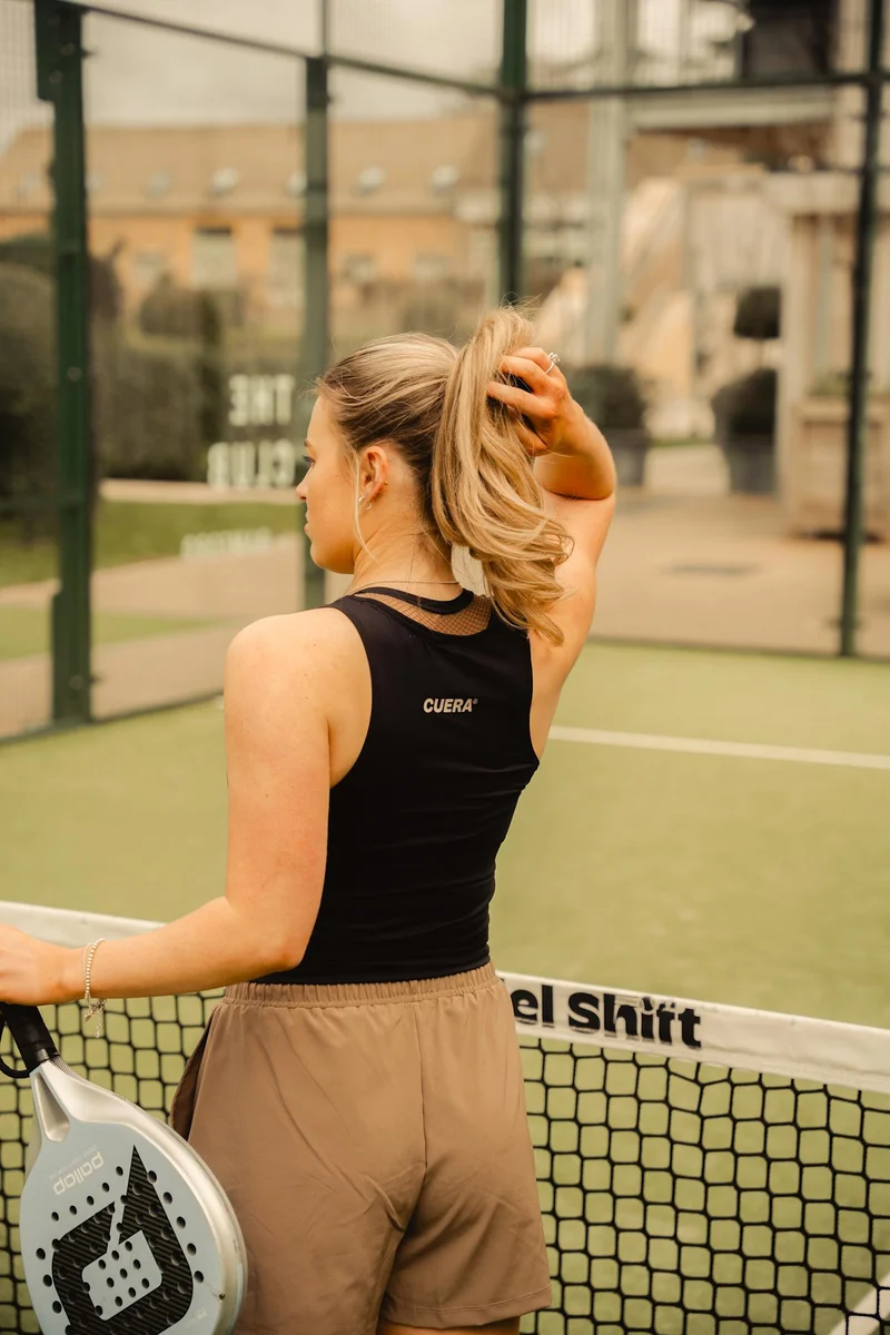 Oncourt Cropped Tank Top - Schwarz
