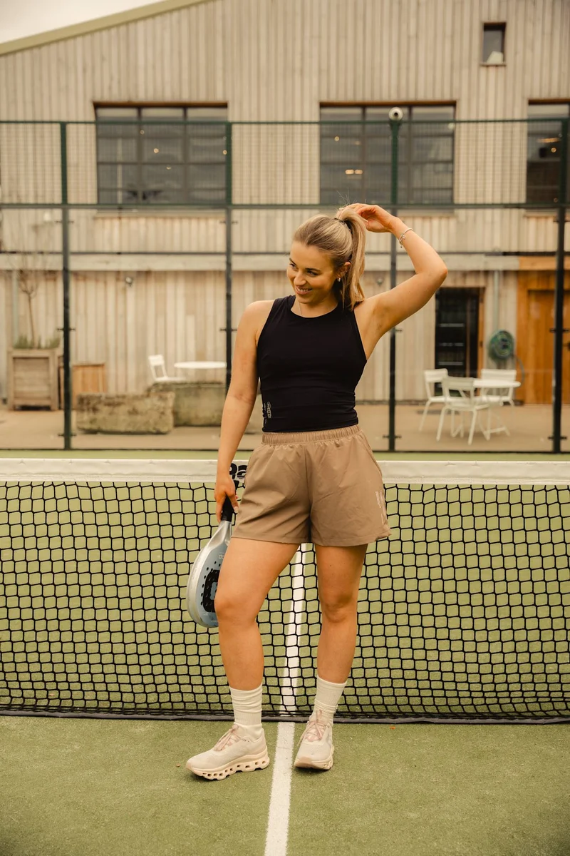 Oncourt Cropped Tank Top - Schwarz