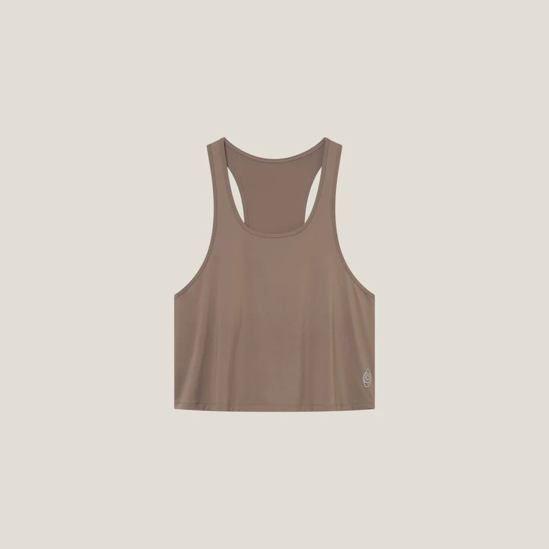 Flame Light Weight Oversized Tank Top - Walnuss
