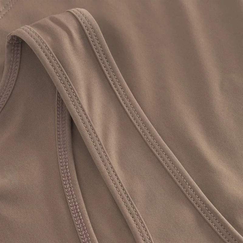 Flame Light Weight Oversized Tank Top - Walnuss