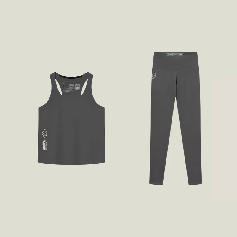 Oncourt WPC Tank Top & H.W Long Tights Grau-Bundle