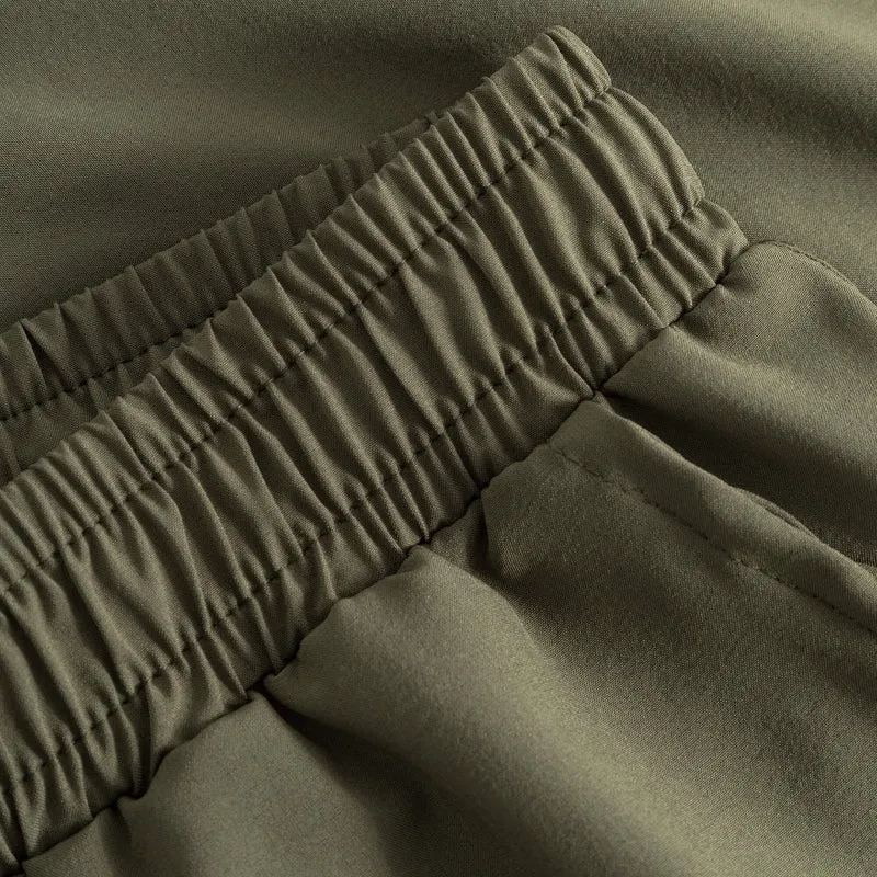 Oncourt Shorts & Lightweight T-Shirt Army & Schwarz Bundle
