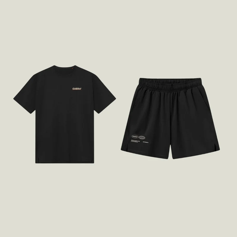 Oncourt Shorts & Lightweight T-Shirt Schwarz-Bundle