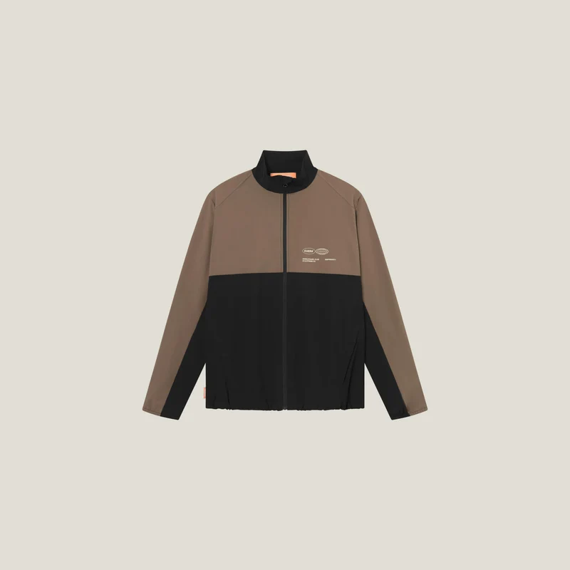 Active Track Jacket - Schwarz / Walnuss