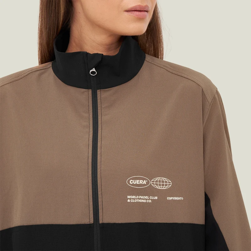 Active Track Jacket - Schwarz / Walnuss