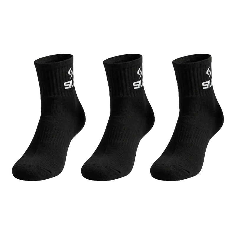 Calcetines Siux Medios Básicos 26 Negros (Pack x3)