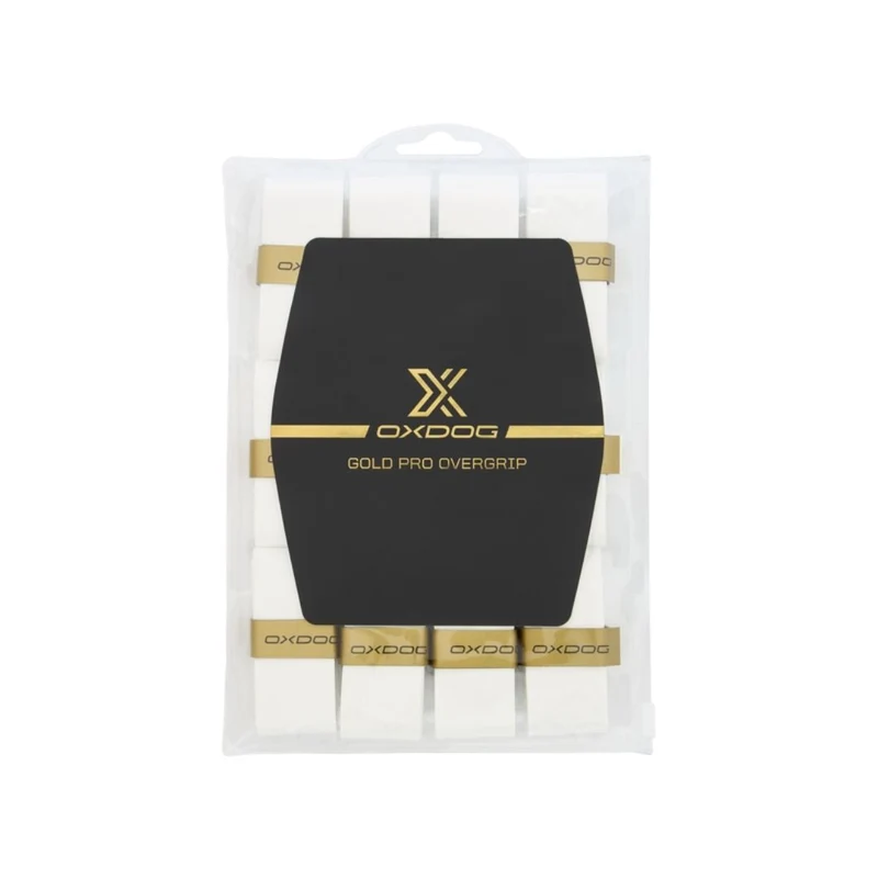 Oxdog Gold Pro Overgrips (12-Pack, White)