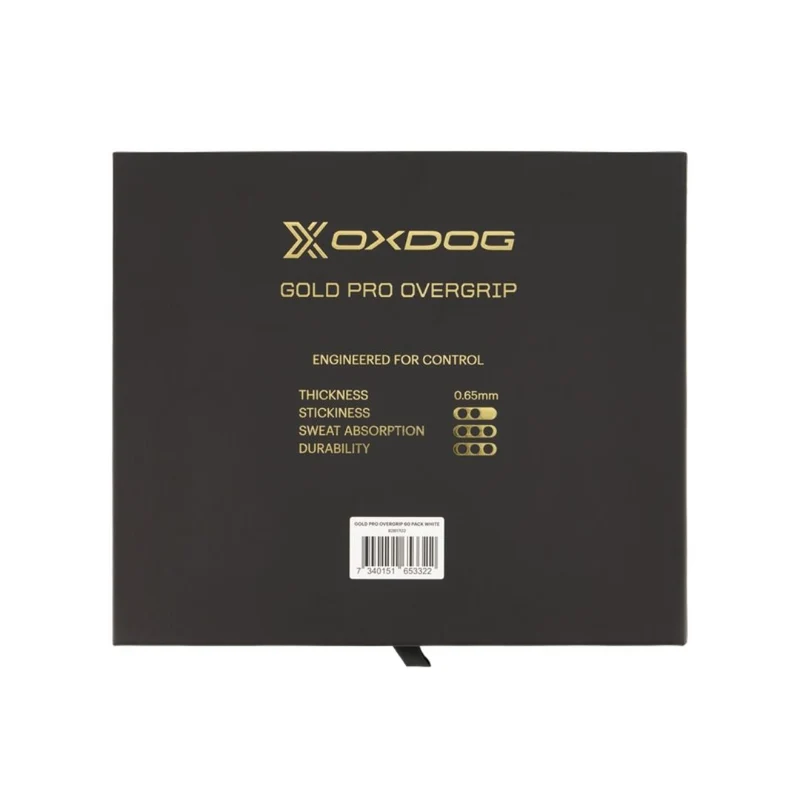 Oxdog Gold Pro Overgrips (60-Pack, White)