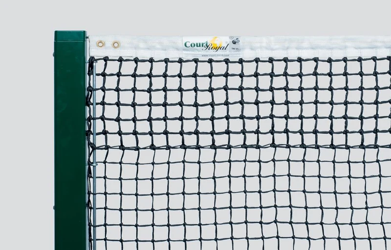 Tennisnetz Court Royal TN 55, schwarz Einzelfeld
