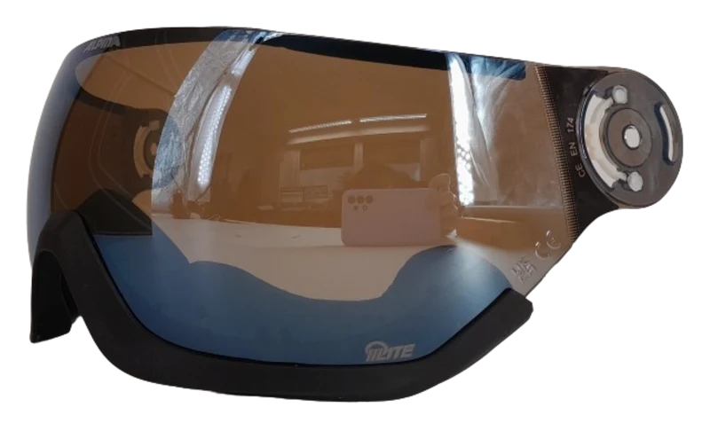 Alpina ARBER VISOR Q-Lite (Quattroflex Lite) S3 für Arber Ski- oder Snowboarvisierhelm blue grey Gr. EG