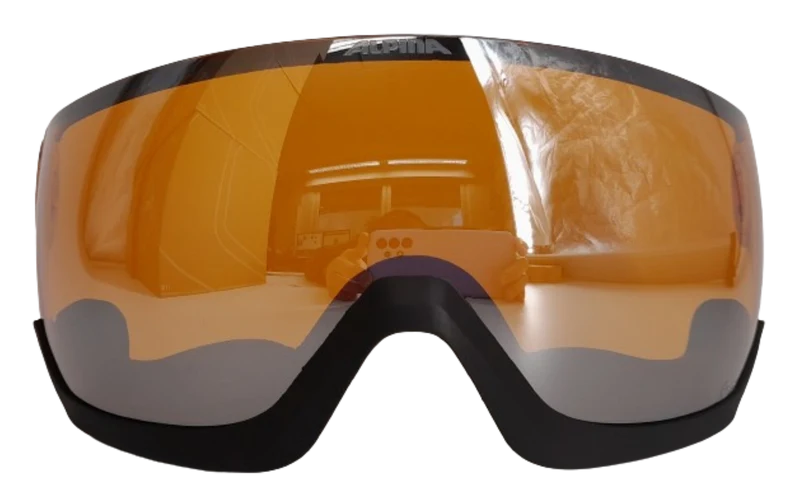 Alpina ARBER VISOR Q-Lite (Quattroflex Lite) S2 für Arber Ski- oder Snowboarvisierhelm orange silver Gr. EG