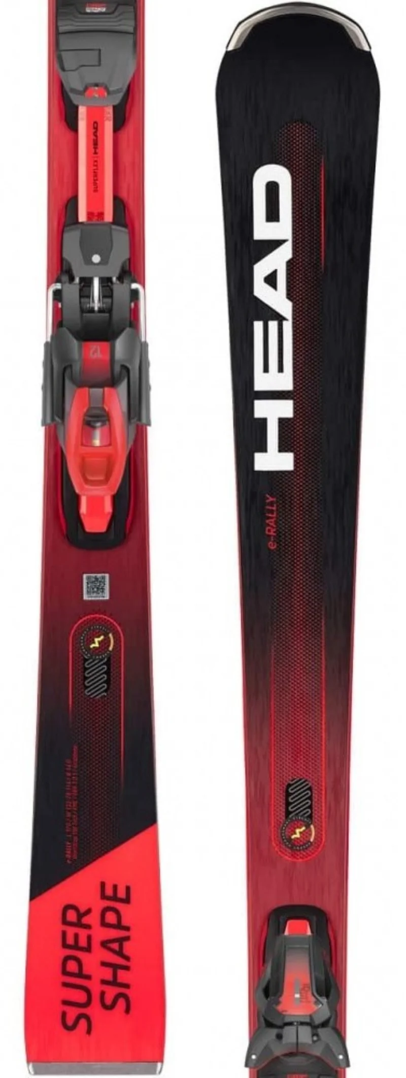 Head SUPERSHAPE E-RALLY Ski + Bindung PRD 12 GW Superflex neon red black Herren Gr. 170 cm