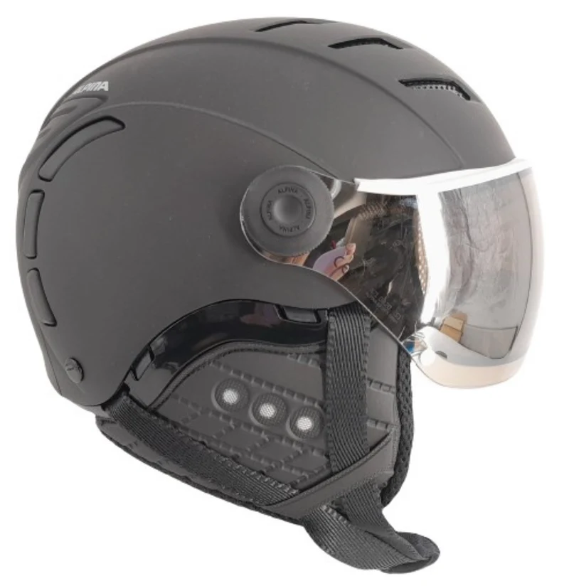 Alpina JUMP 2.0 Ski-und Snowboardhelm mit Visier white HM grey silver Unisex