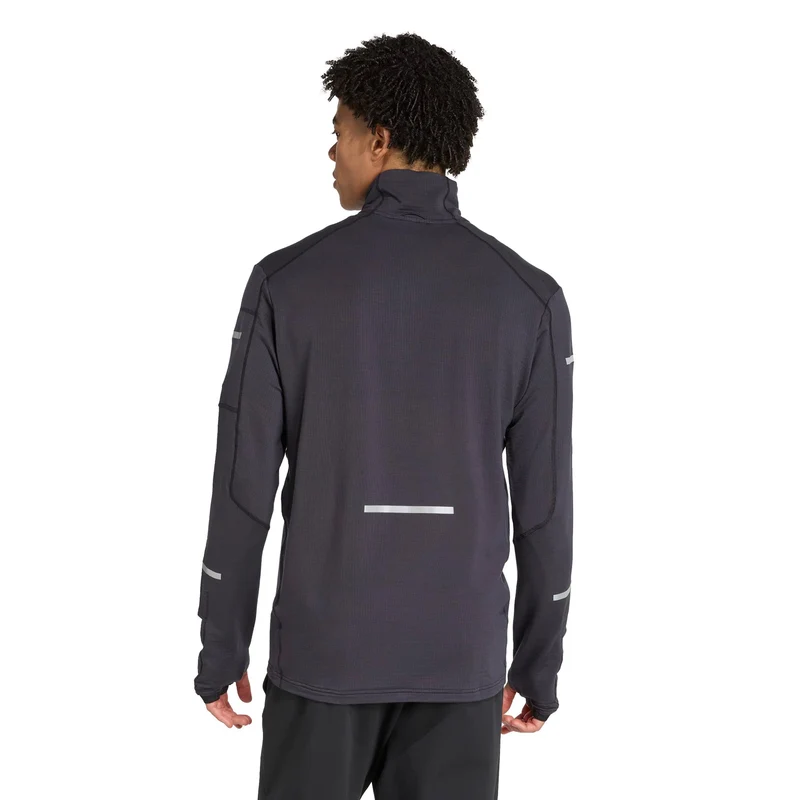 adi365 Warm Half-Zip Laufshirt Herren-schwarz