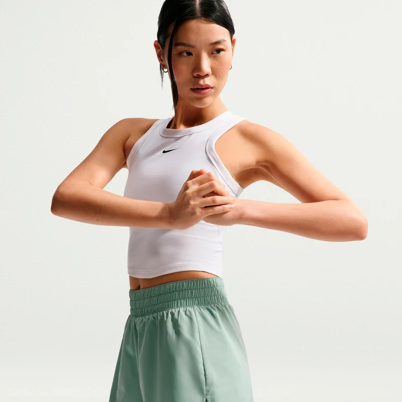 Dri-Fit One High Rise 2in1 3in Shorts Damen - salbei, weiß