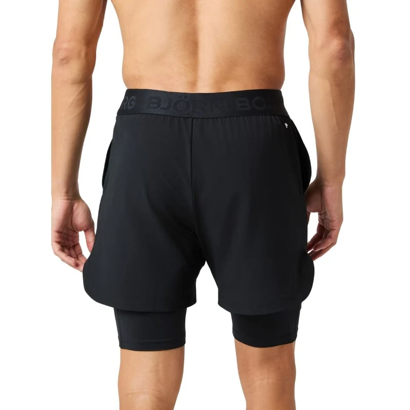 Björn Borg 2 in 1 Shorts Men (Black Beauty)