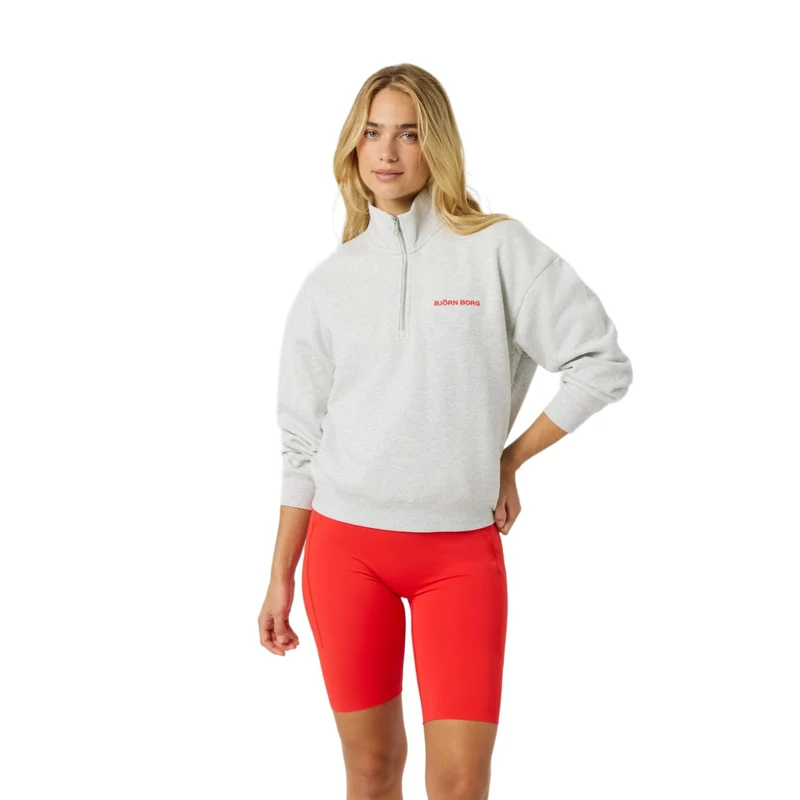 Björn Borg Borg Halfzip Sweatshirt Ultra Light Grey Melange