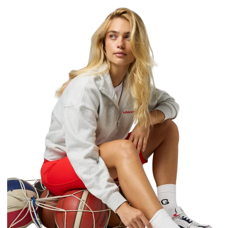 Björn Borg Borg Halfzip Sweatshirt Ultra Light Grey Melange