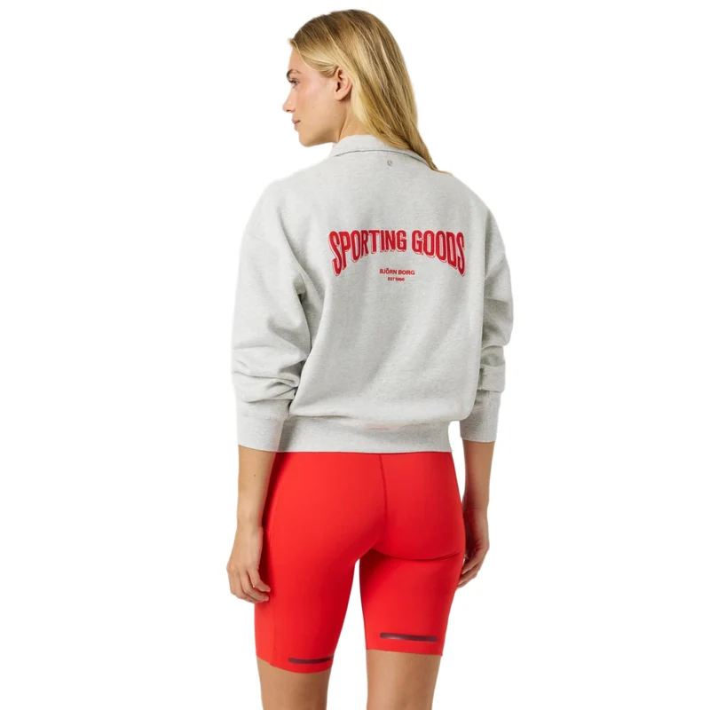 Björn Borg Borg Halfzip Sweatshirt Ultra Light Grey Melange