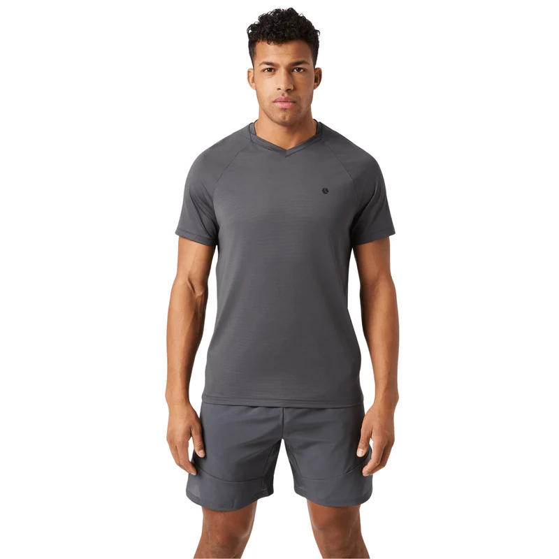Björn Borg Ace V-Neck T-Shirt Asphalt