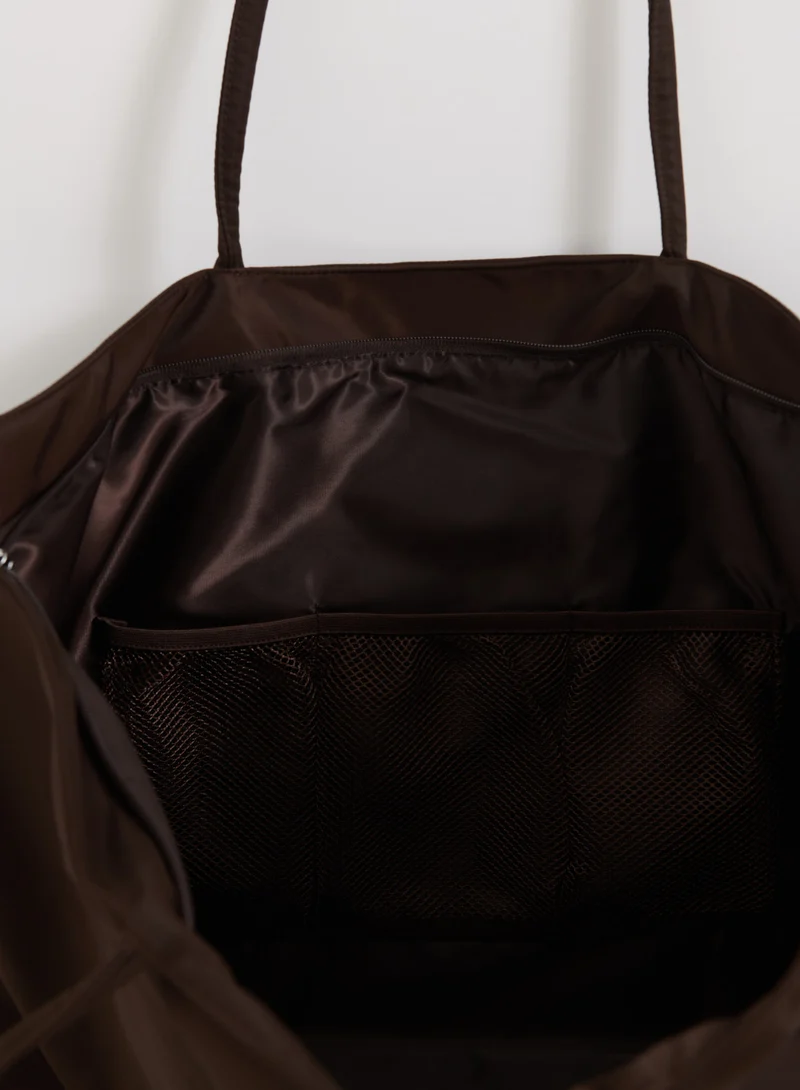 Chocolate Nylon Weekend Bag