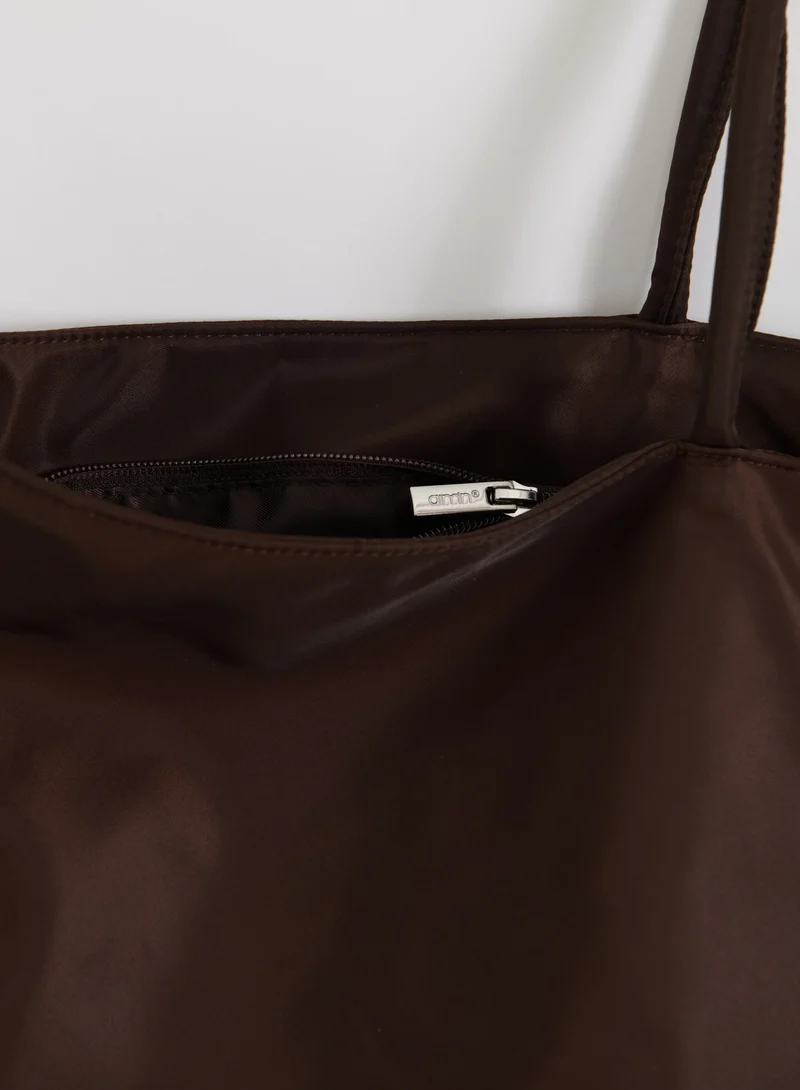 Chocolate Nylon Weekend Bag