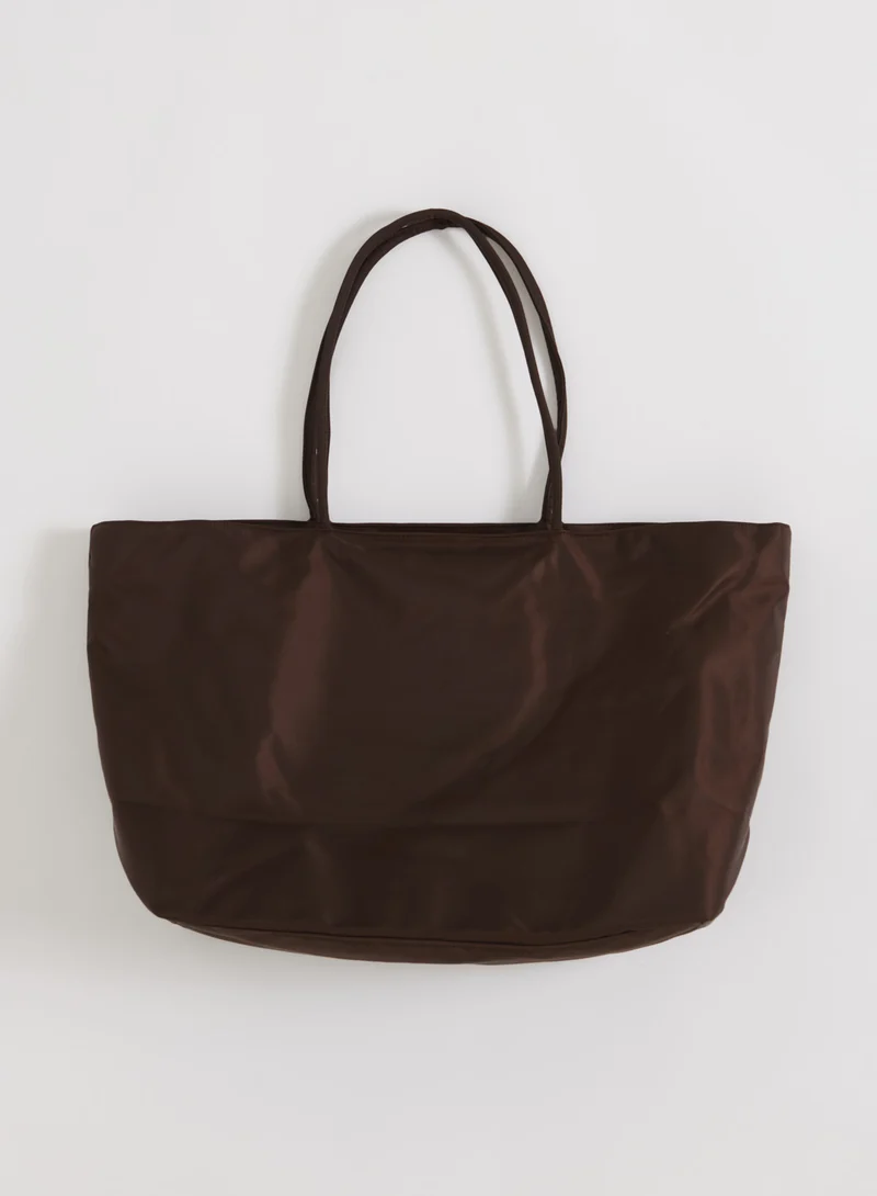 Chocolate Nylon Weekend Bag