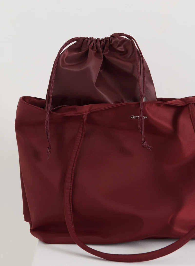 Merlot Nylon Tote Bag