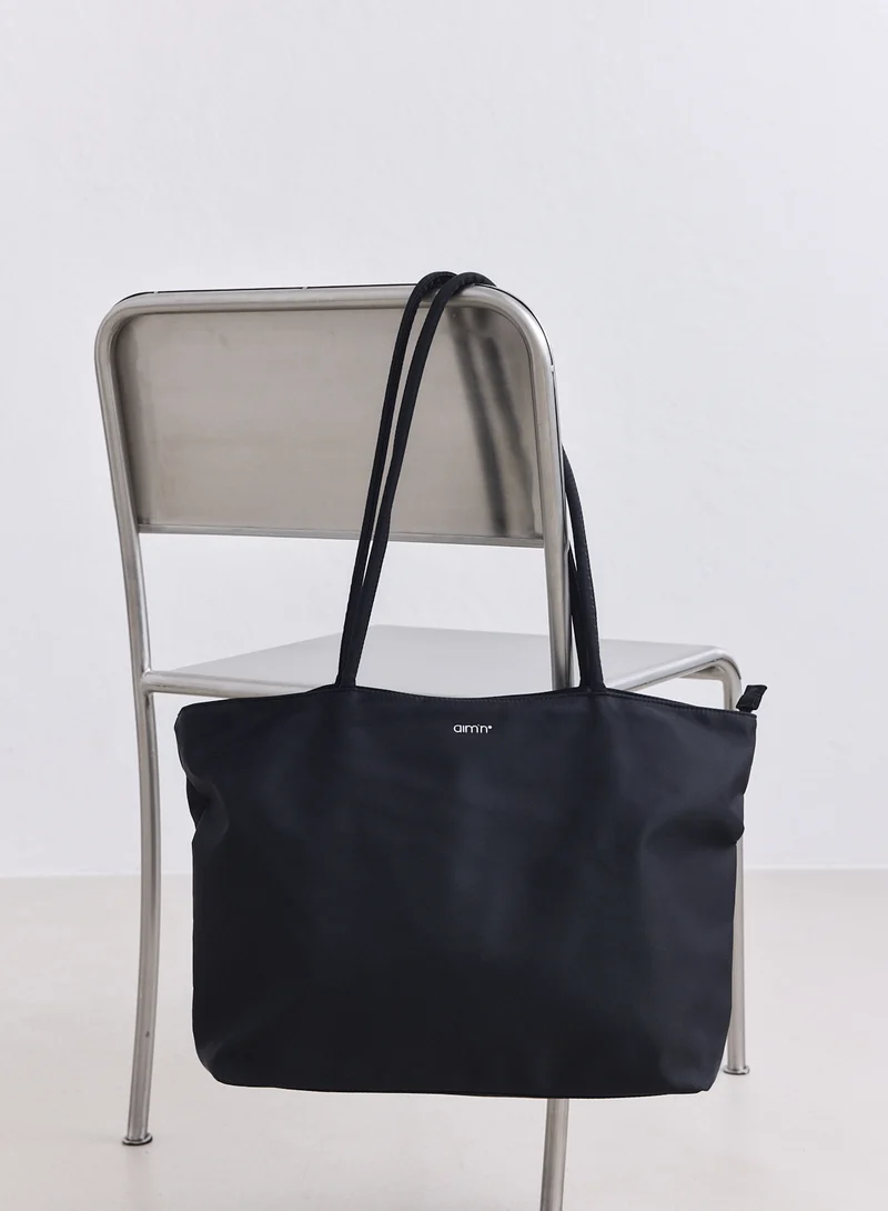 Black Nylon Tote Bag