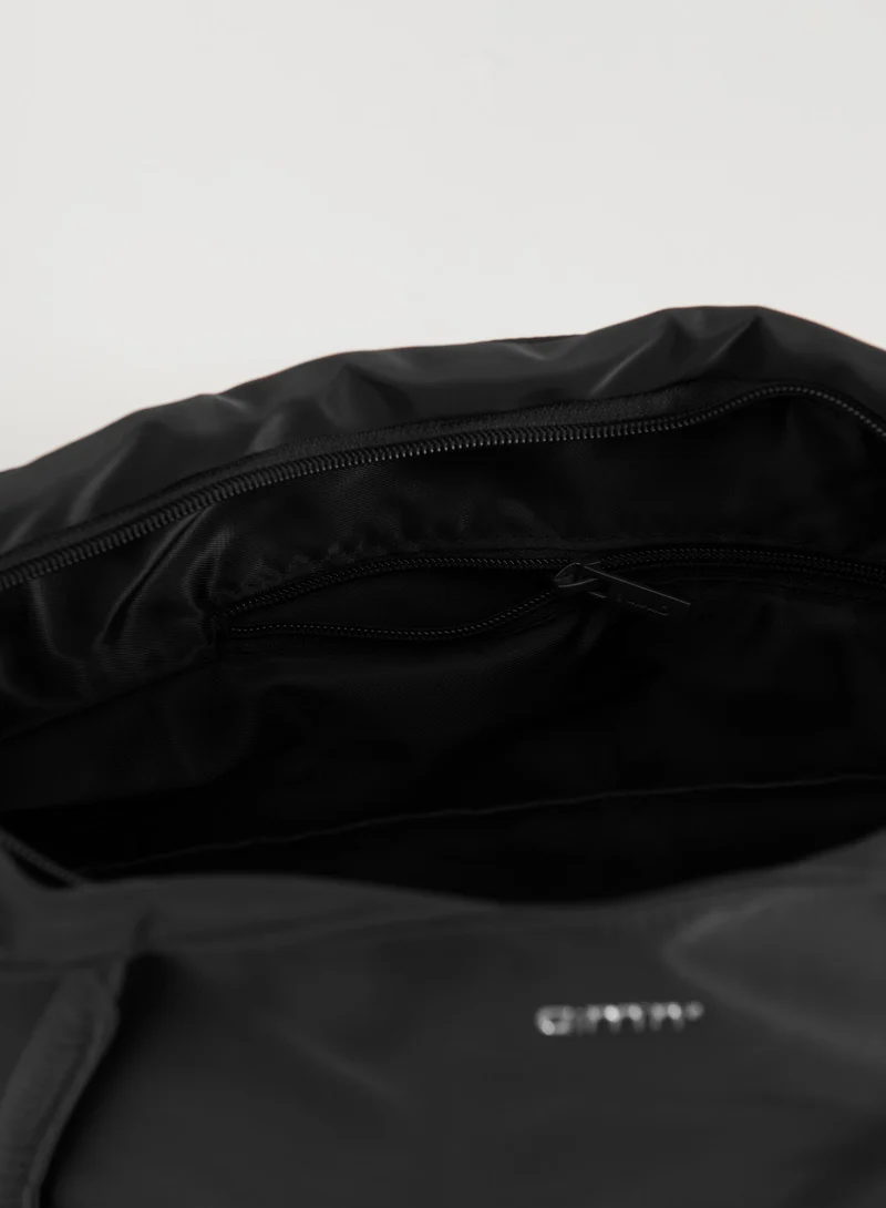 Black Nylon Tote Bag