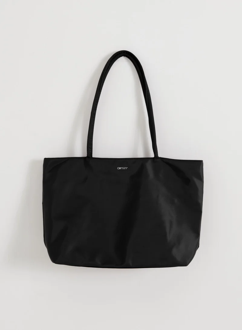Black Nylon Tote Bag