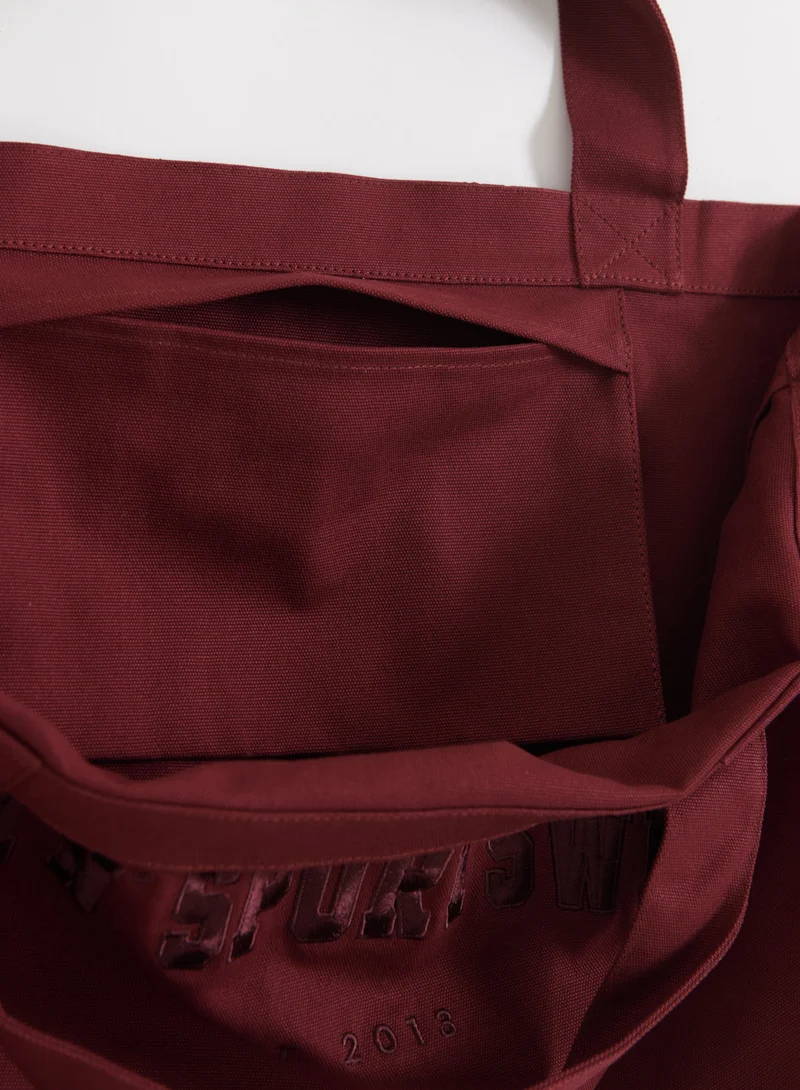 Merlot Varsity Tote Bag