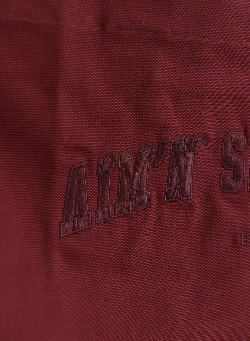 Merlot Varsity Tote Bag