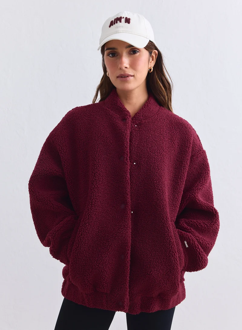 Merlot Pile Coach Jacket