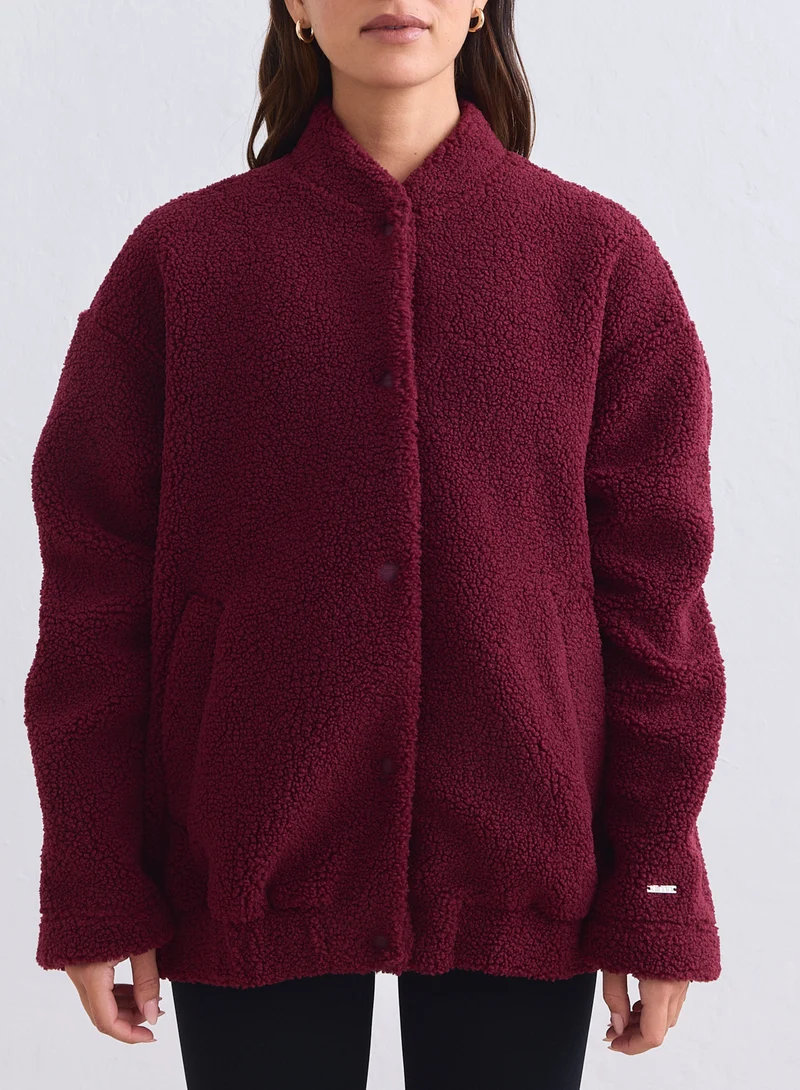 Merlot Pile Coach Jacket