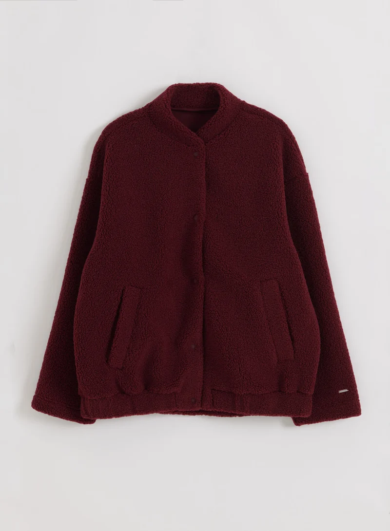 Merlot Pile Coach Jacket