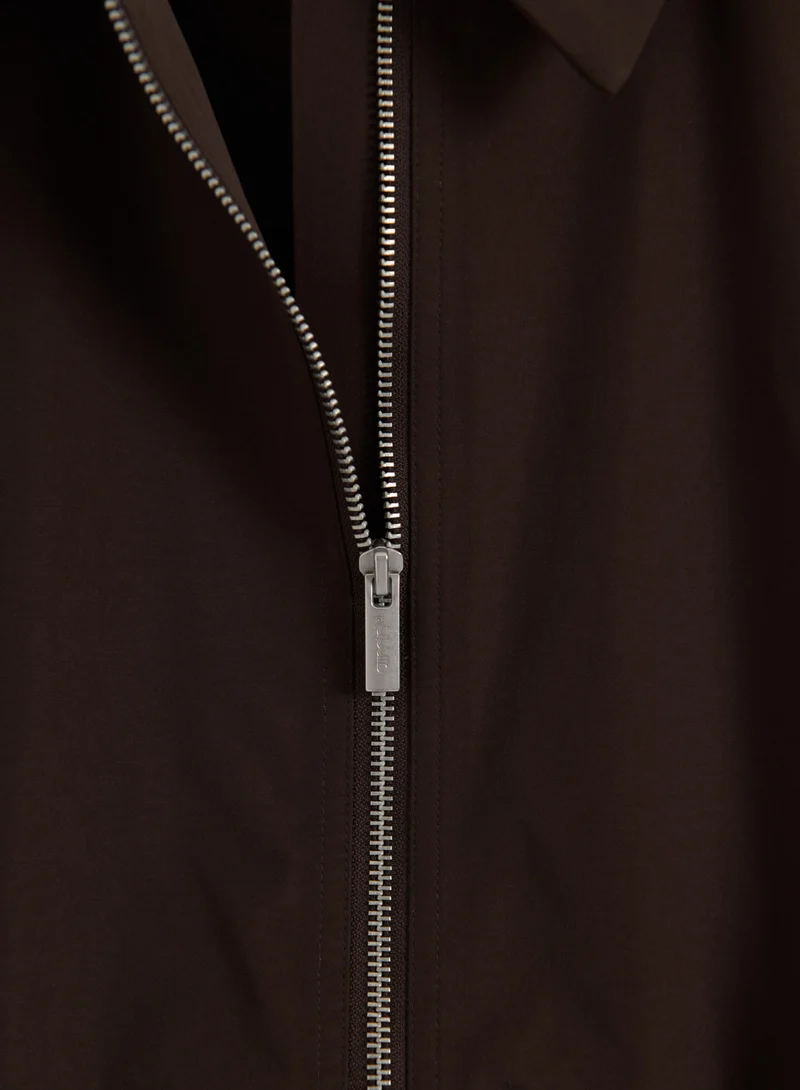 Chocolate Waterproof Zip Jacket