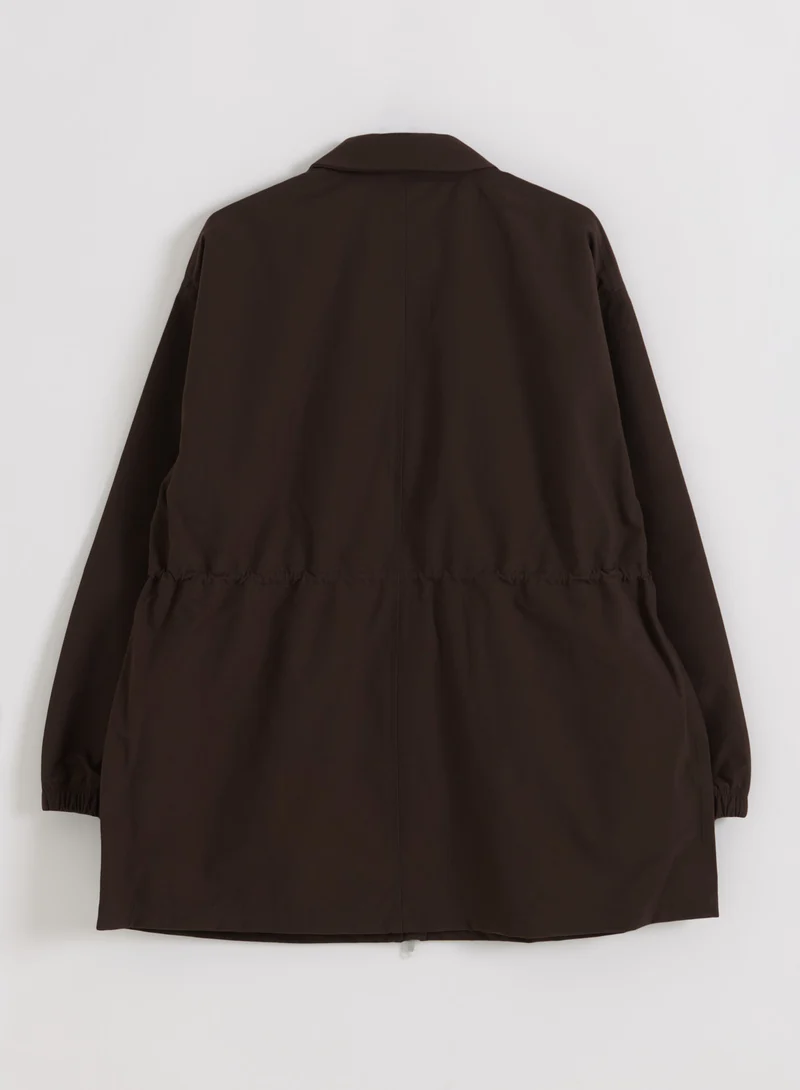 Chocolate Waterproof Zip Jacket