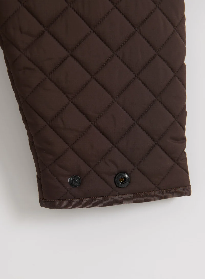 Chocolate Oversized Quilted Jacket