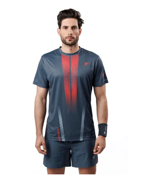 Drop Shot Shirt Grau/Rot