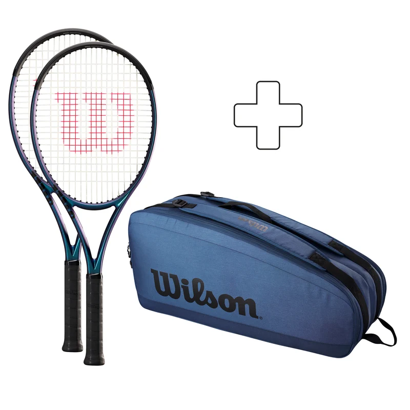 2er Pack 100UL V4.0 besaitet, plus Schlägertasche