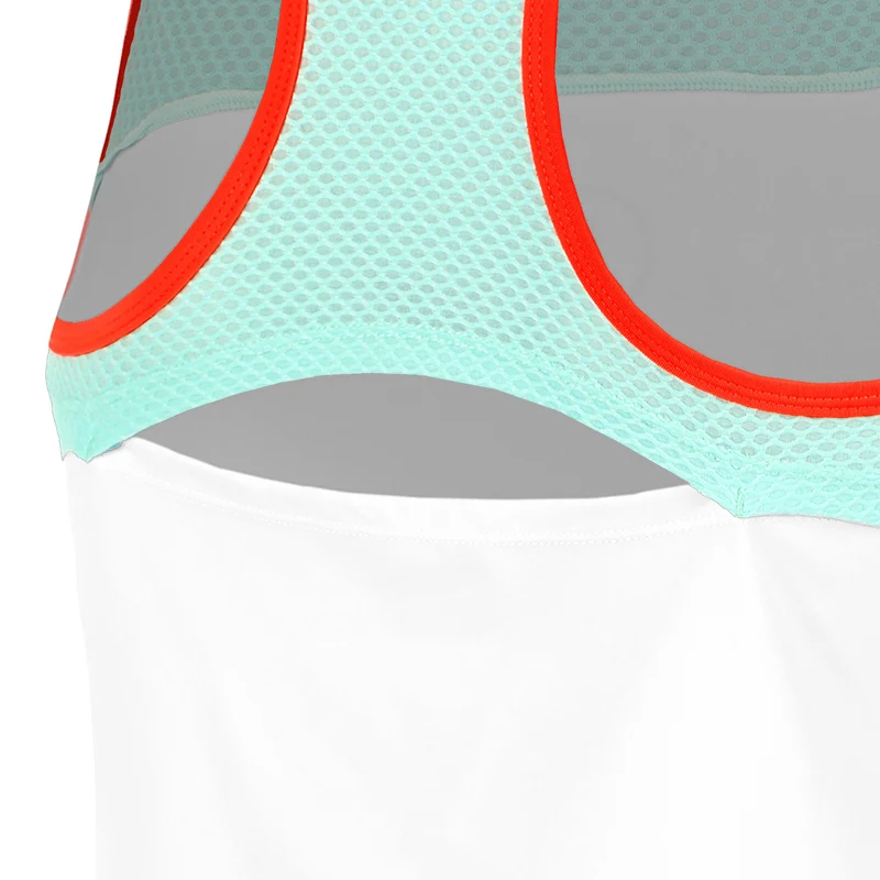 Wild Racerback Tank-Top Damen-Weiß,Türkis