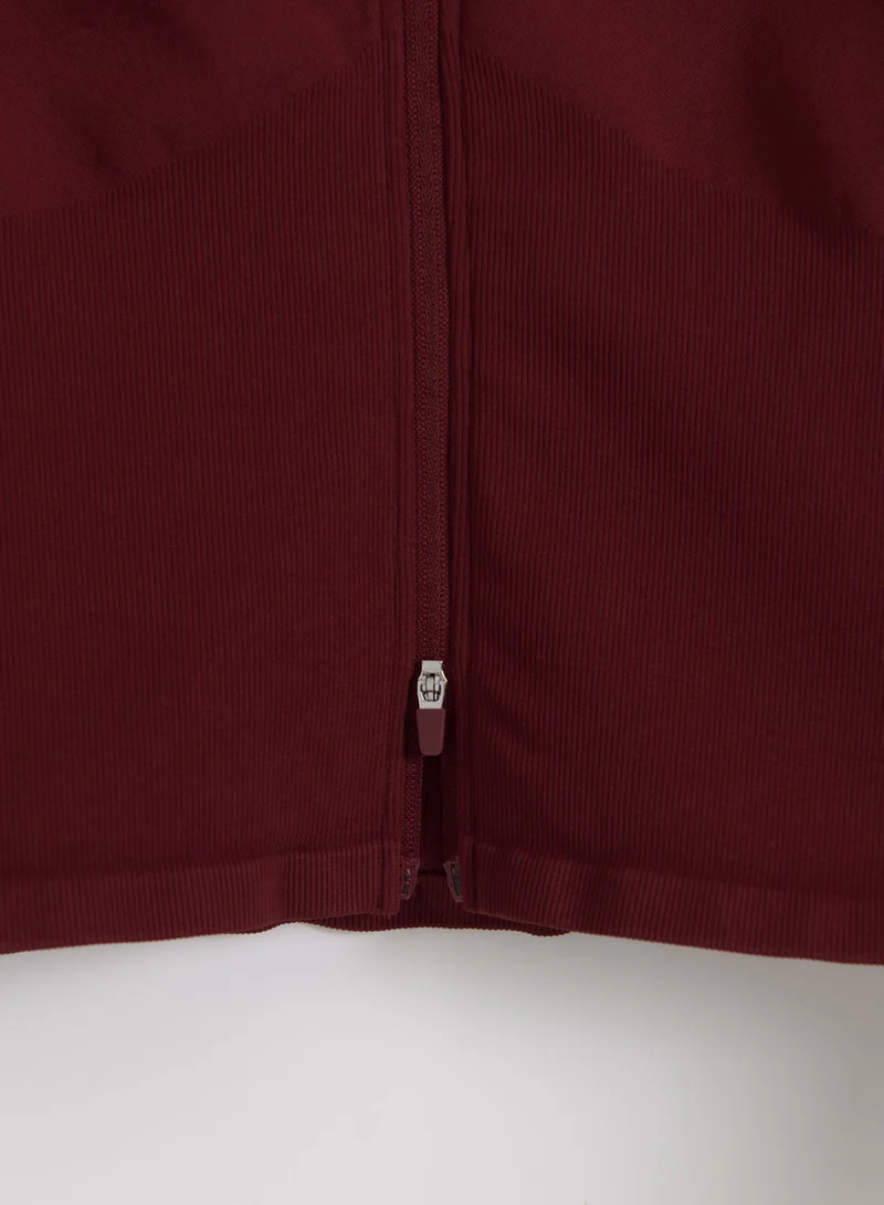 Merlot Shape Seamless Zip Jacket