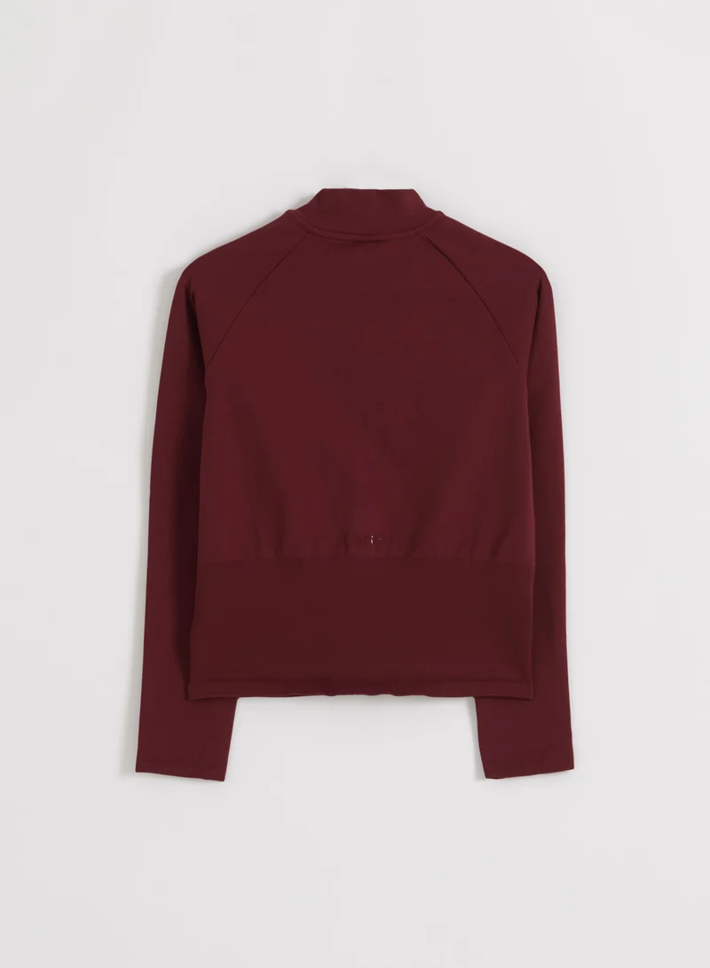 Merlot Shape Seamless Zip Jacket