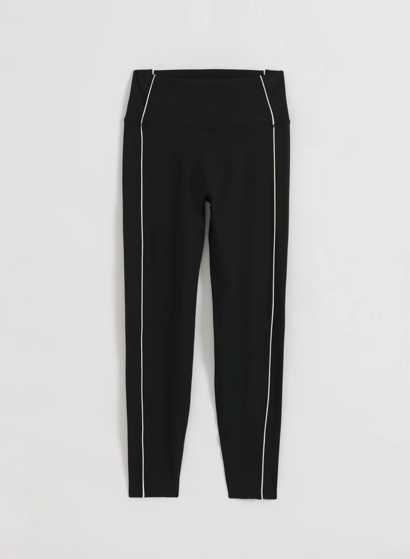 Black Sense Contrast Tights
