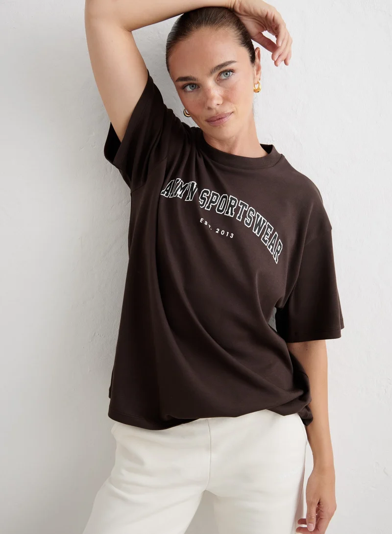 Chocolate Varsity Boyfriend T-shirt