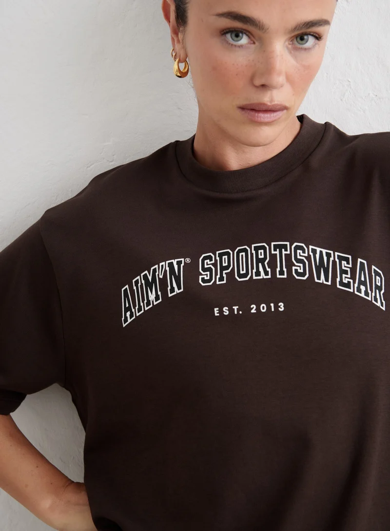 Chocolate Varsity Boyfriend T-shirt