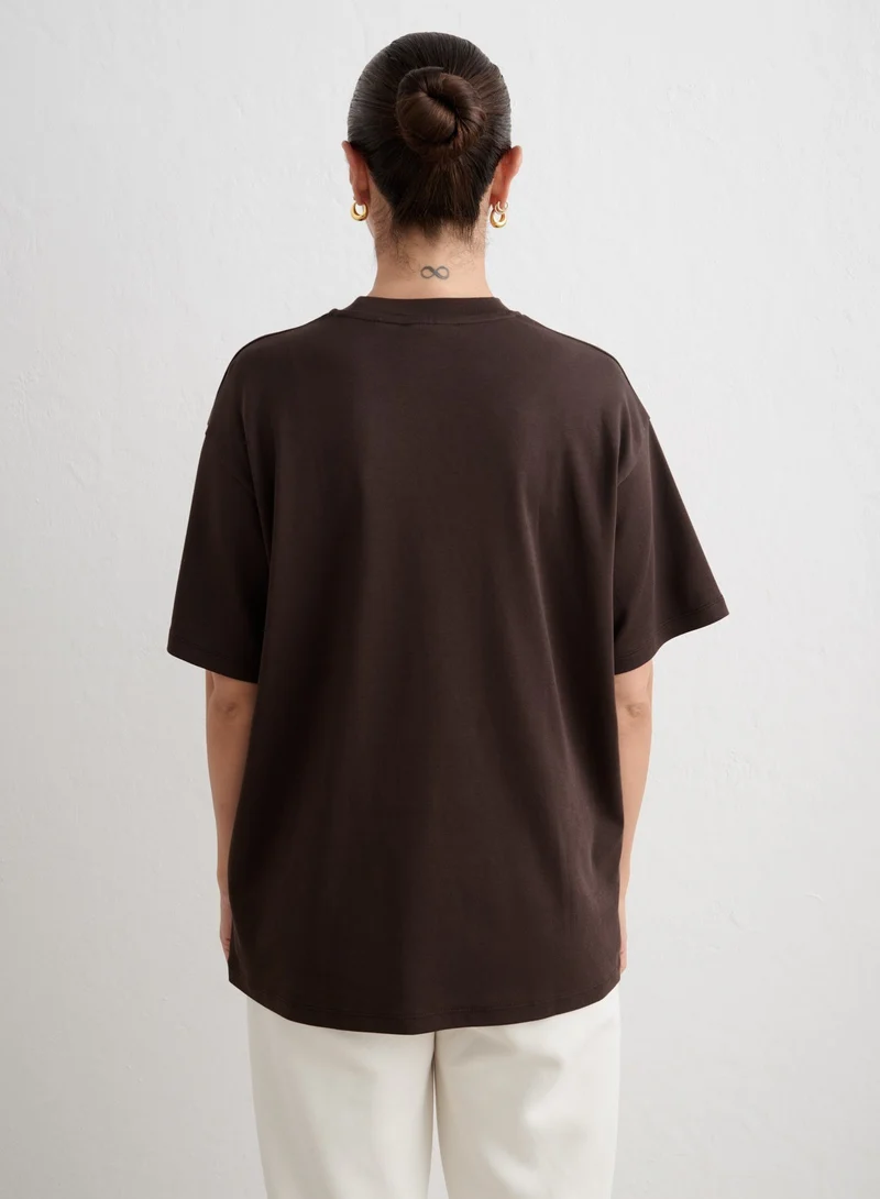 Chocolate Varsity Boyfriend T-shirt