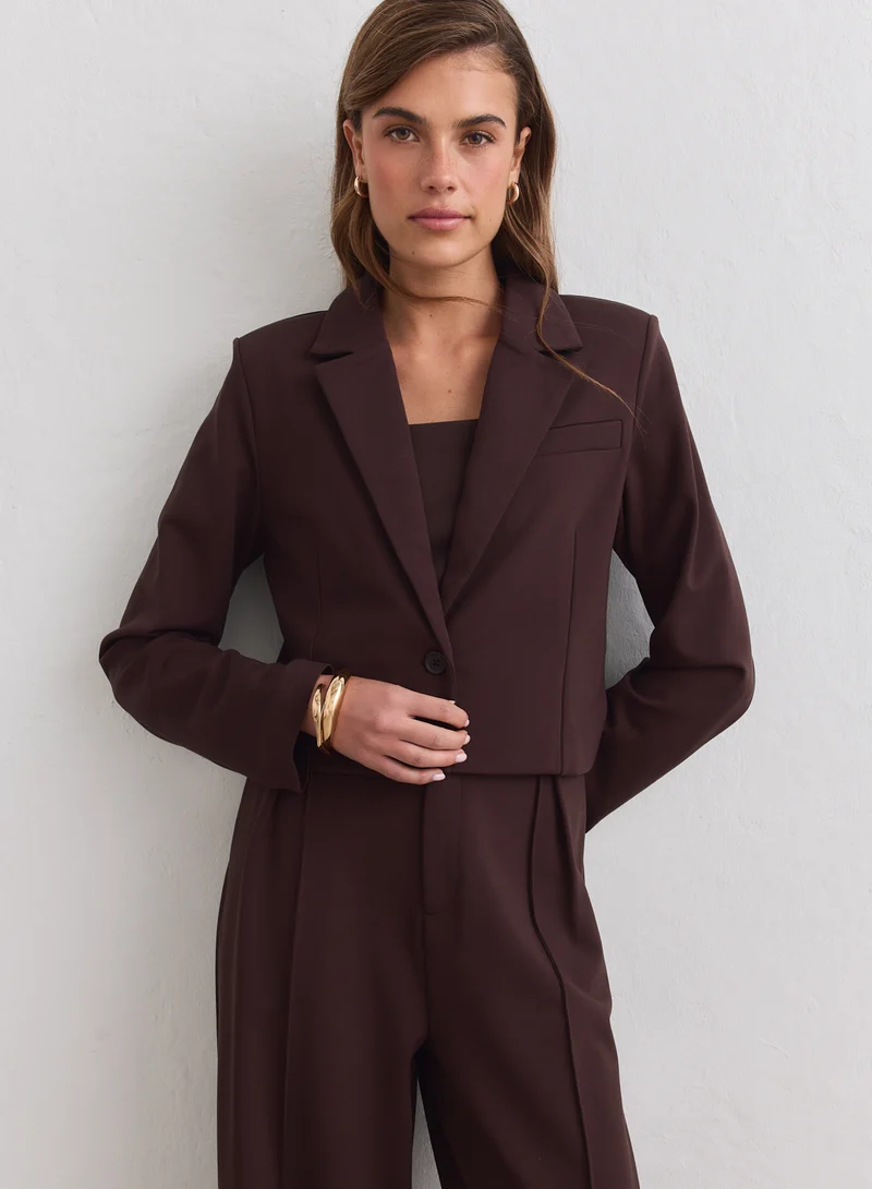 Chocolate Luxe Short Blazer