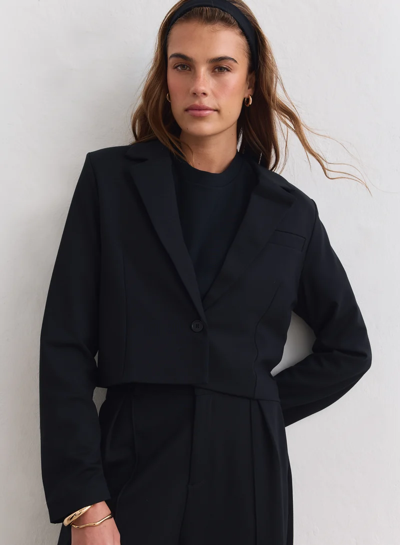Black Luxe Short Blazer